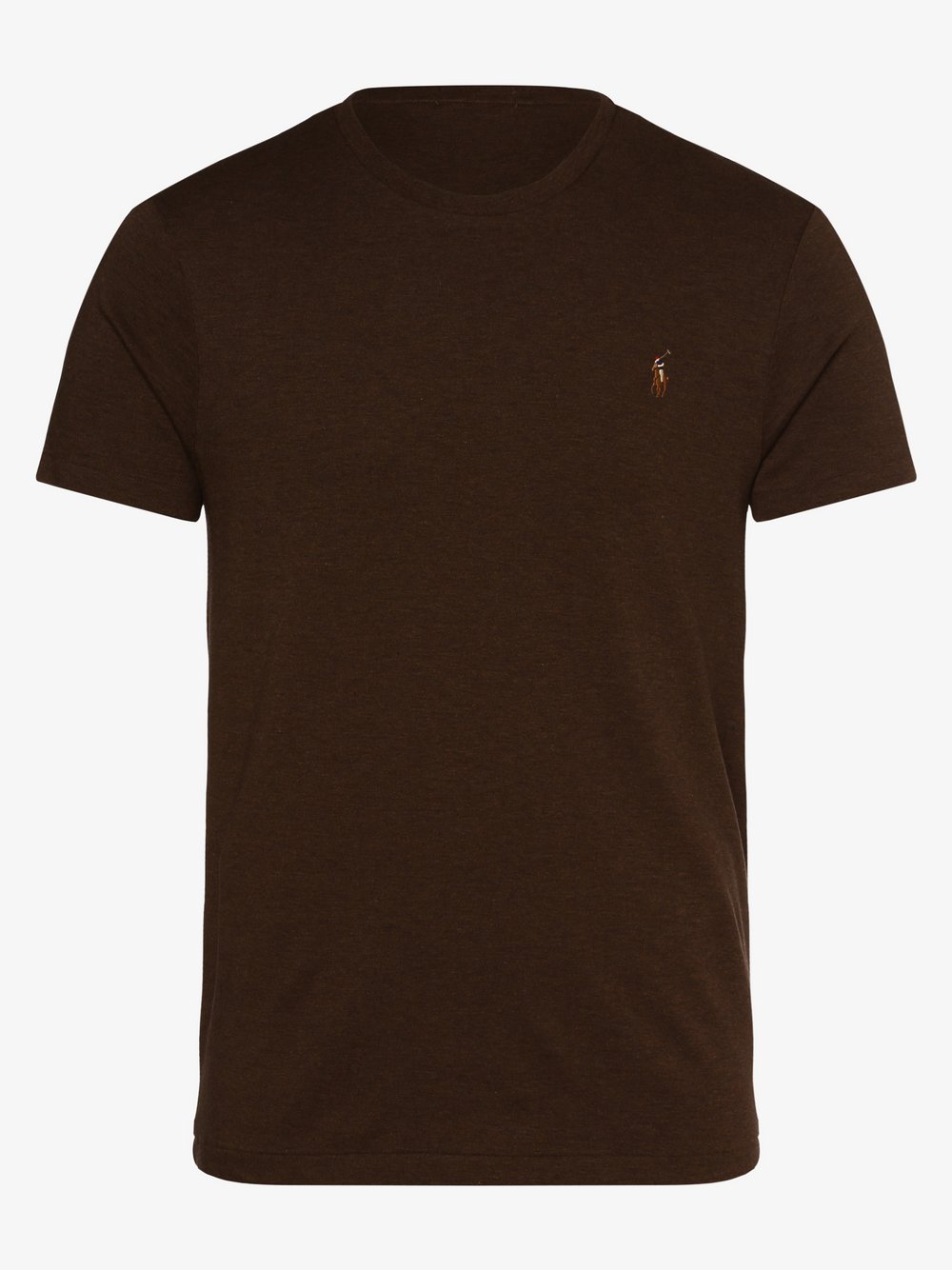 Polo Ralph Lauren - T-shirt męski – Custom Slim Fit, brązowy