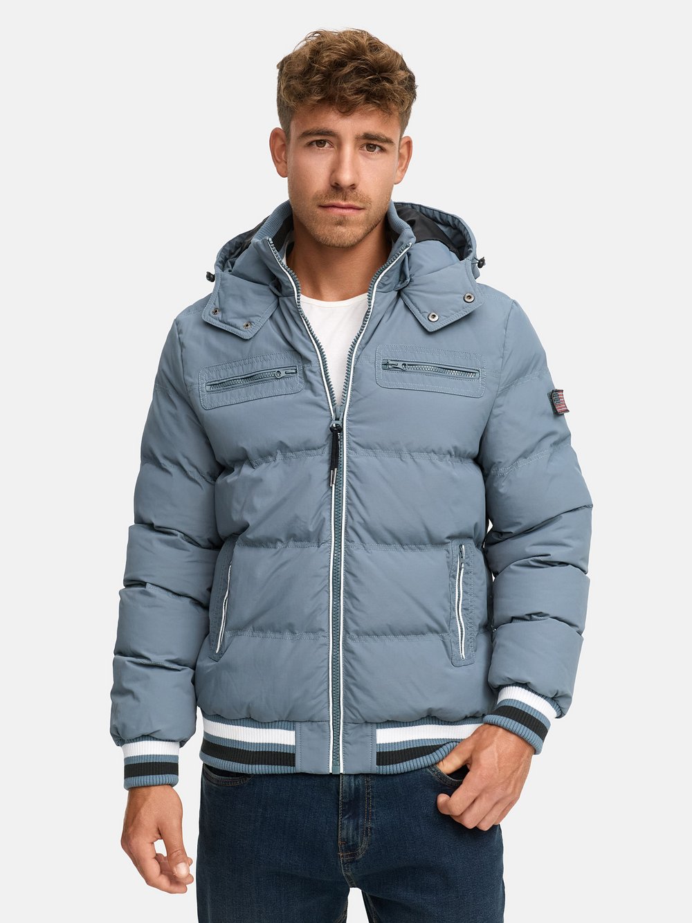 Thumbnail - Indicode Winterjacke Herren Polyamid blau, XXL
