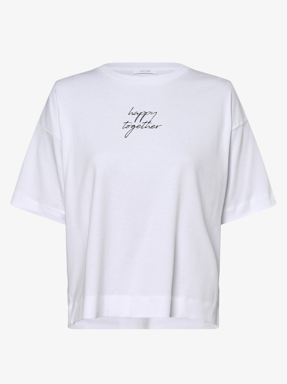 Opus - T-shirt damski – Setty Lettering, biały