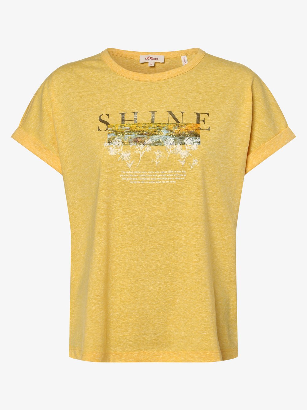 s.Oliver - T-shirt damski, żółty