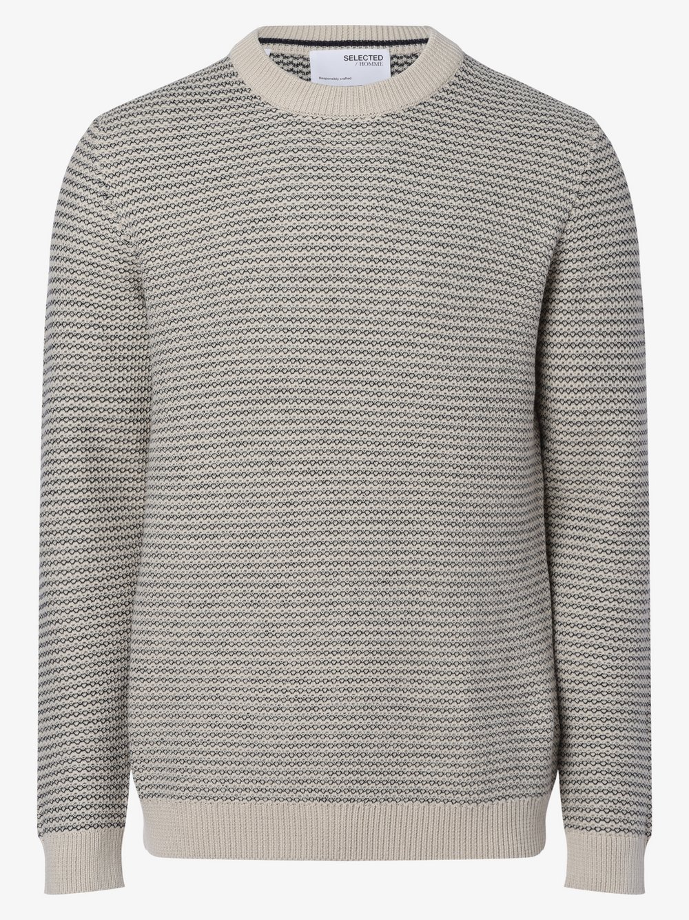 Selected - Sweter męski – SLHWes, beżowy