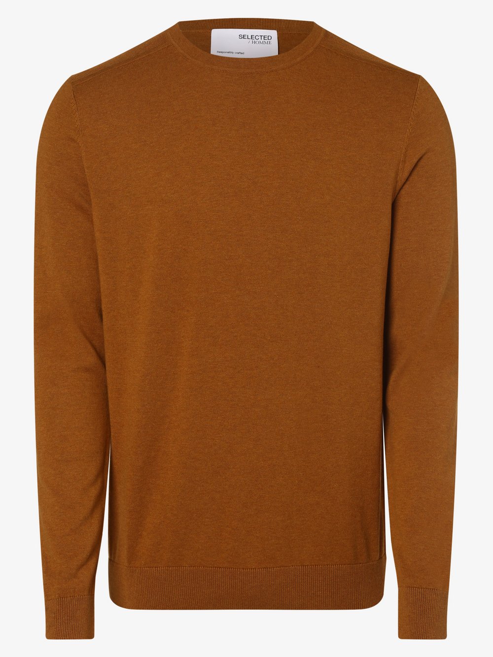 Selected - Sweter męski – SLHBerg, brązowy