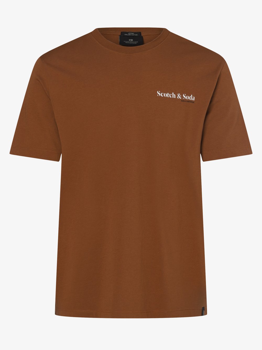 Scotch & Soda - T-shirt męski, brązowy