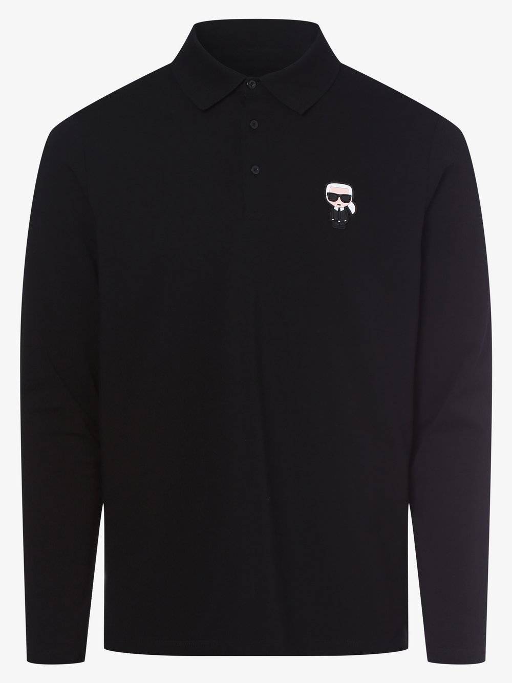 KARL LAGERFELD - Męska koszulka polo, czarny