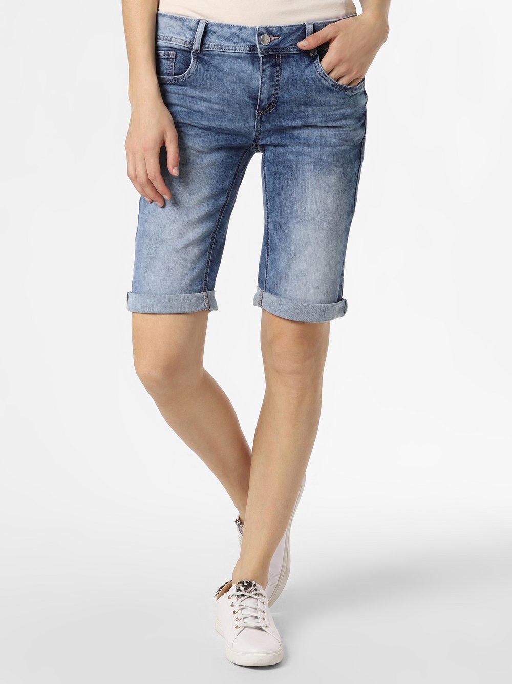 Street One - Damskie krótkie spodenki jeansowe – Jane, niebieski