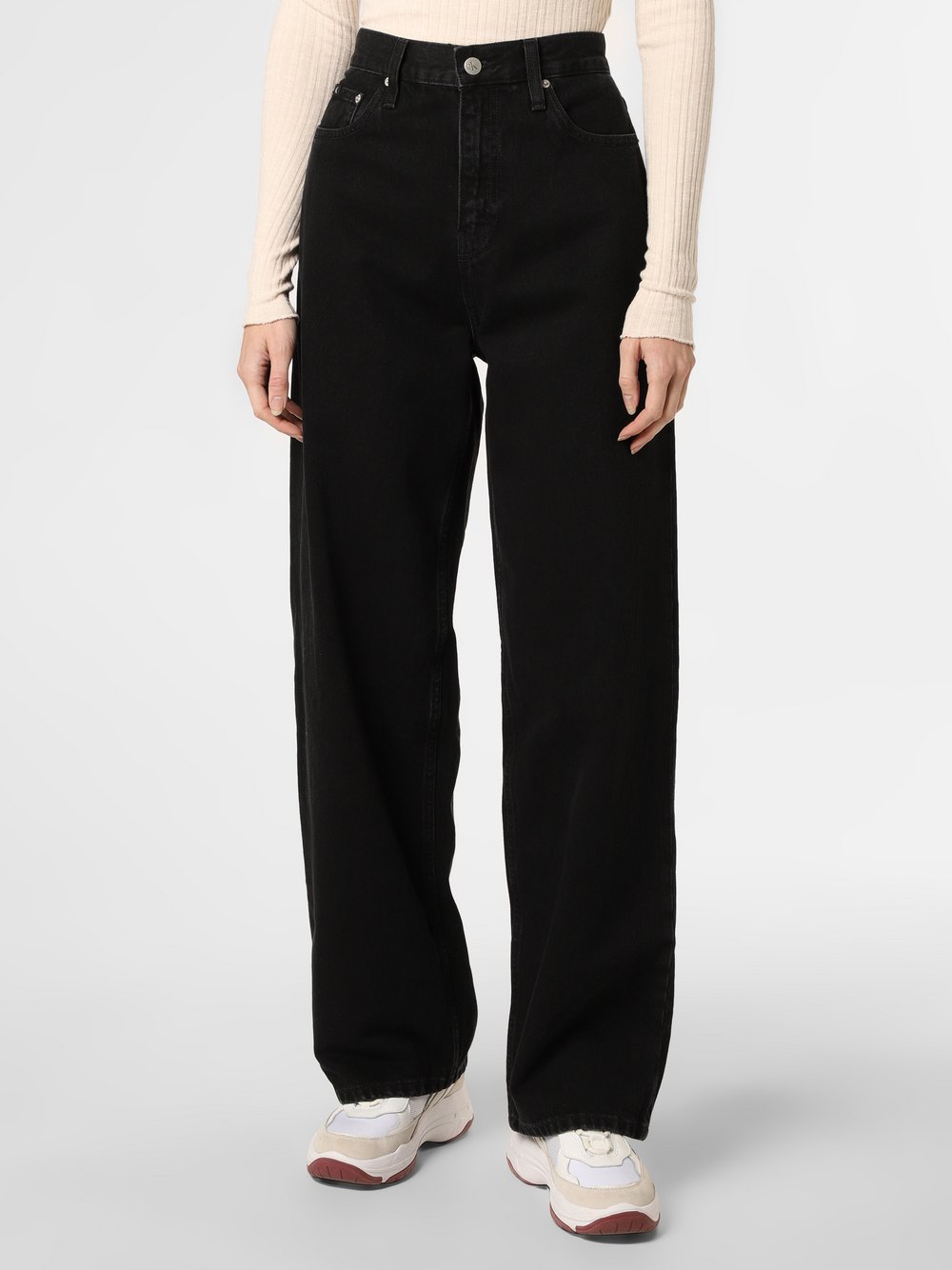 Calvin Klein Jeans - Jeansy damskie, czarny