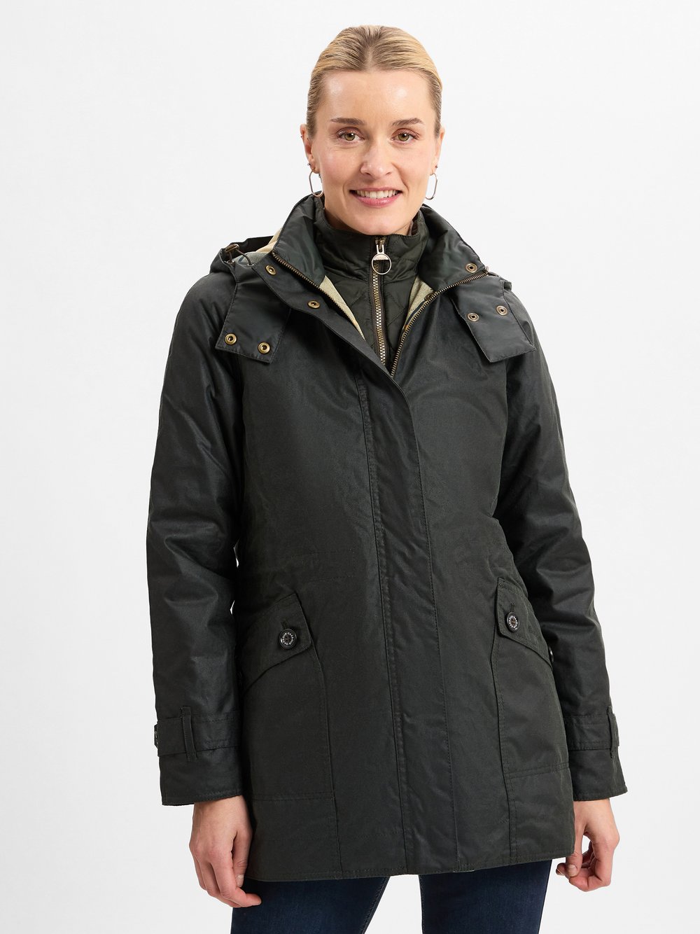 Barbour Jacke Damen Baumwolle grün, 44