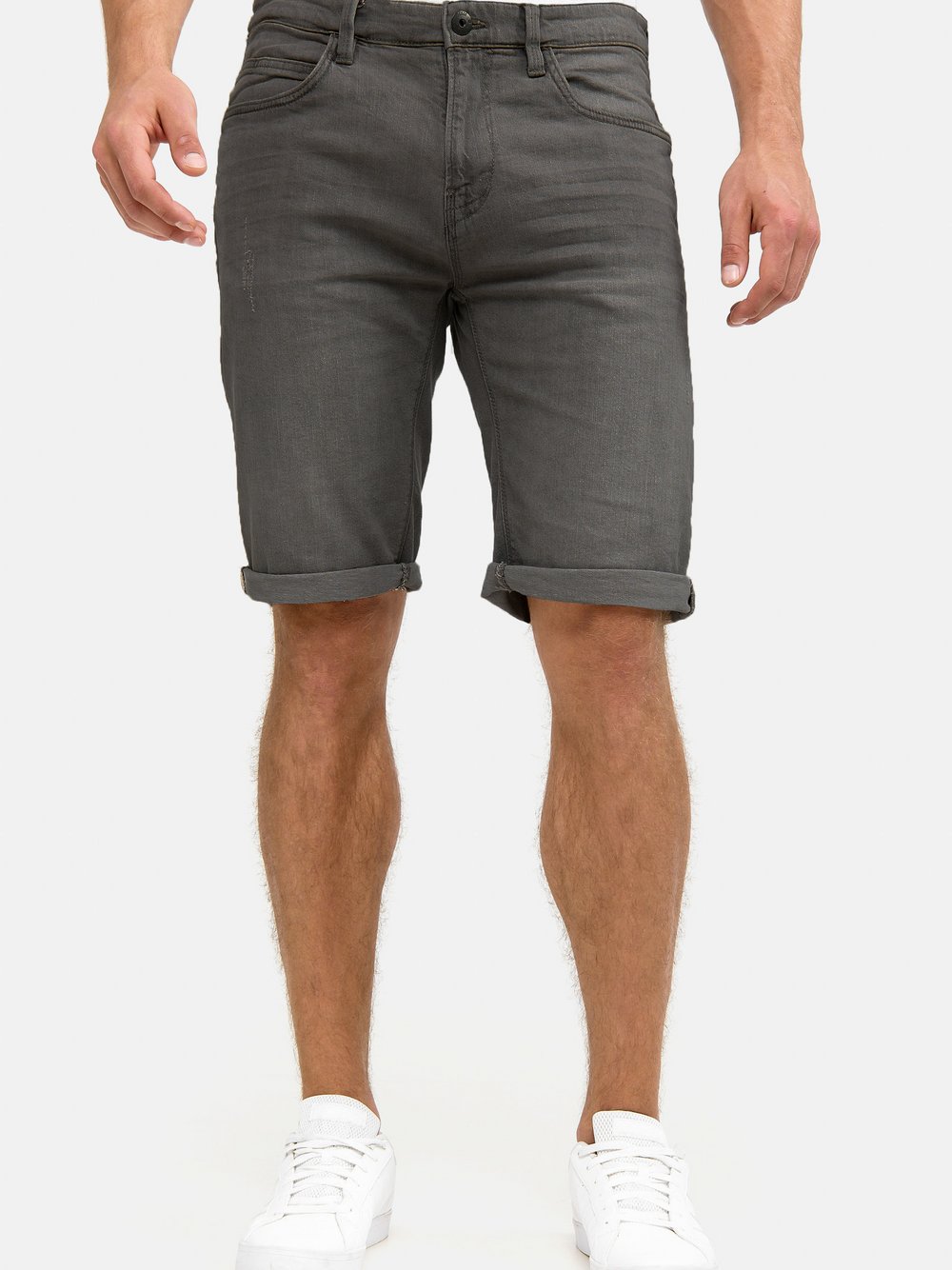 Indicode Jeans Shorts Herren Baumwolle grau, XXL