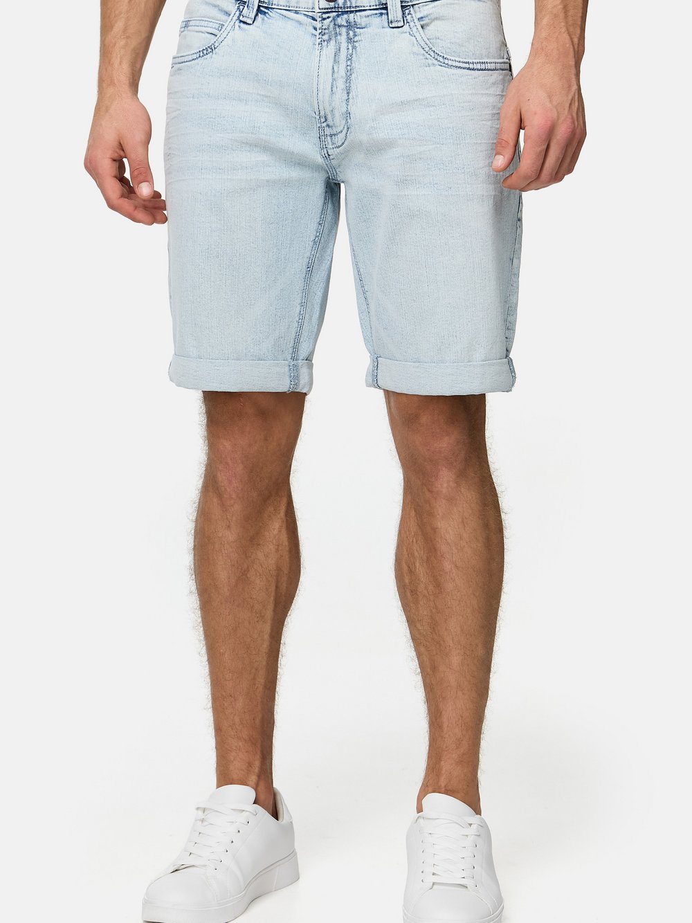 Indicode Jeans Shorts Herren Baumwolle blau, M