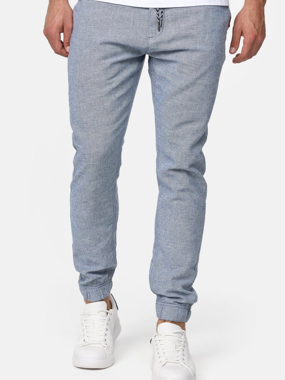 Indicode Leinenhose Herren blau, M