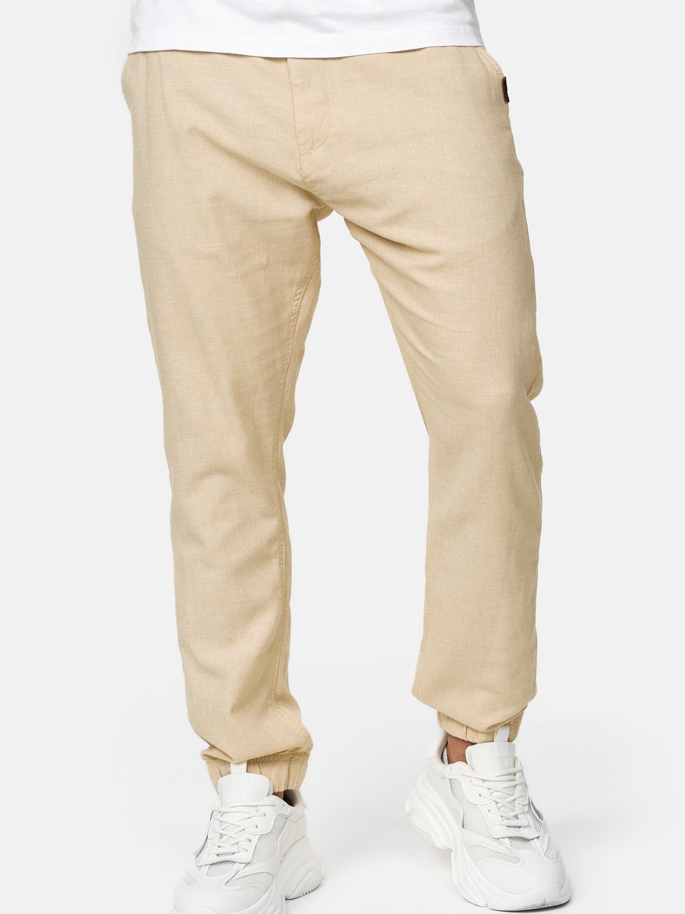 Indicode Leinenhose Herren beige, M