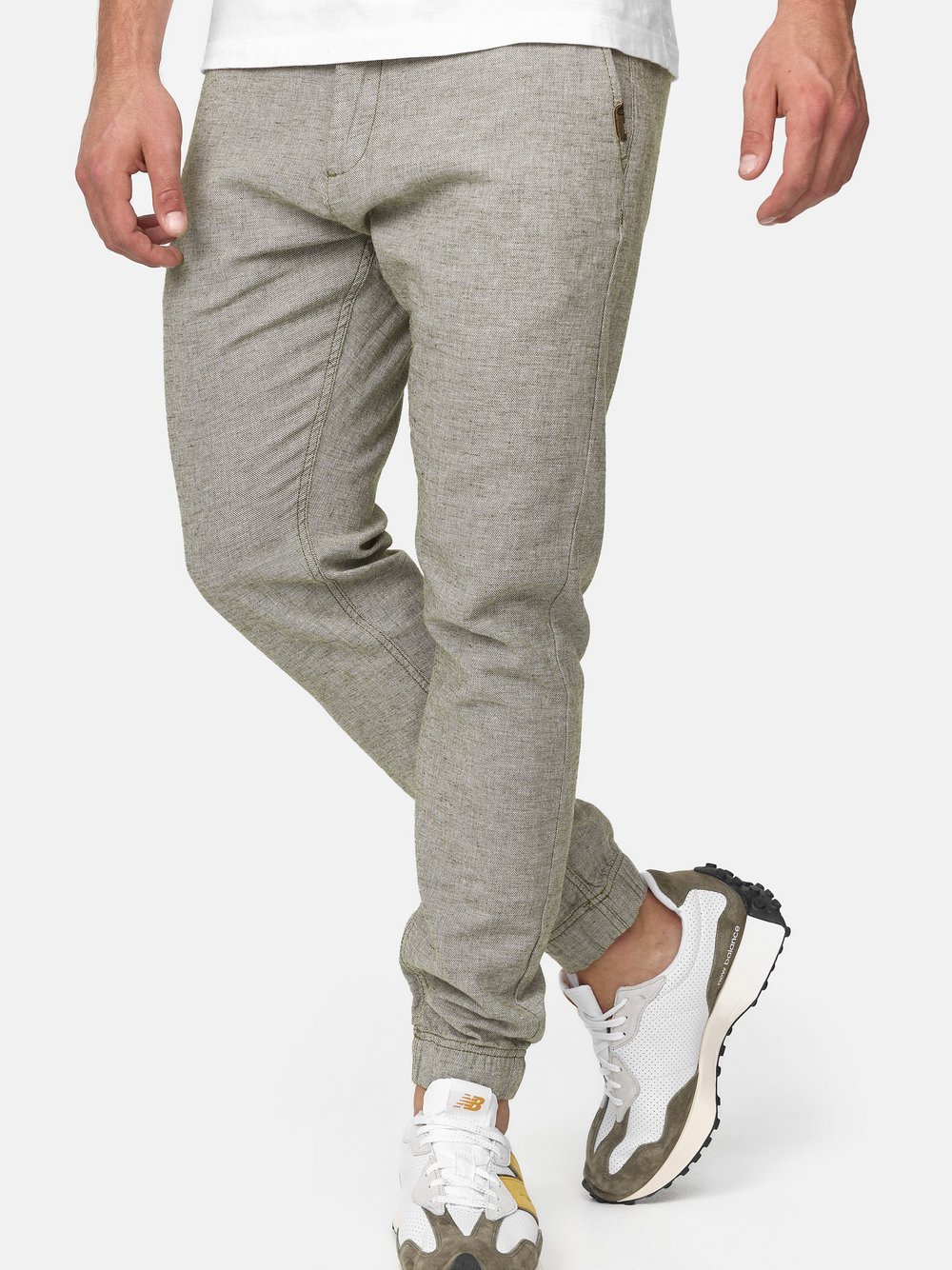 Indicode Leinenhose Herren grau, S