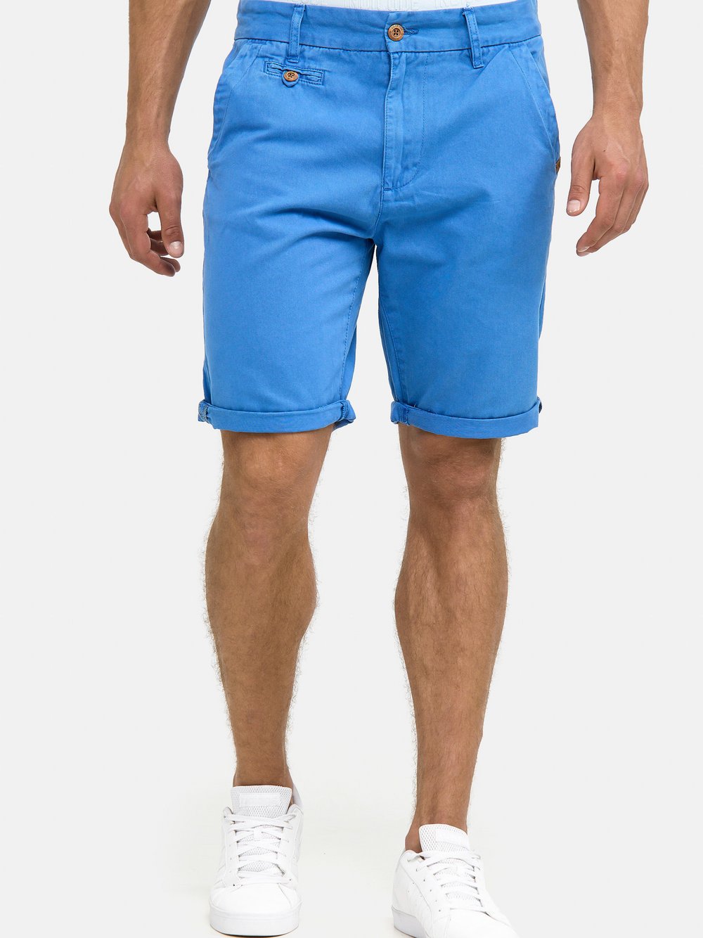 Indicode Chino Shorts Herren Baumwolle blau, XXXL