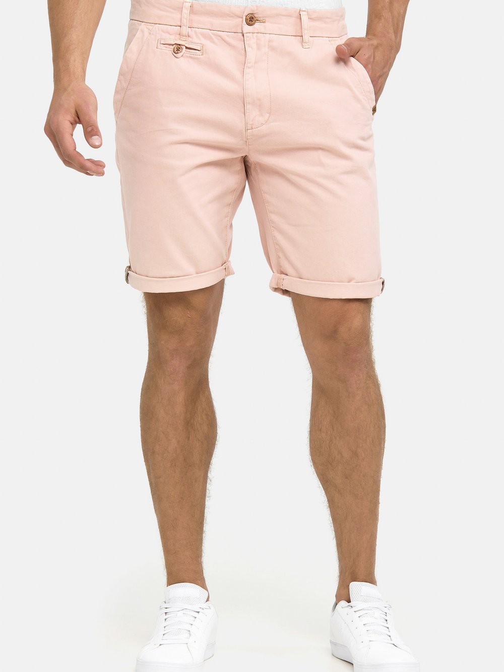 Indicode Chino Shorts Herren Baumwolle rosa, XXXL