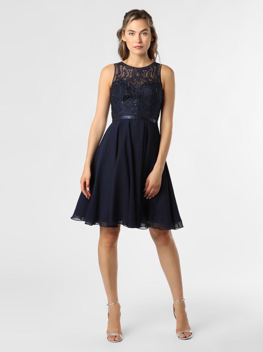 Obraz przedstawiający Luxuar Fashion Damska sukienka wieczorowa Kobiety Koronka niebieski jednolity, 34