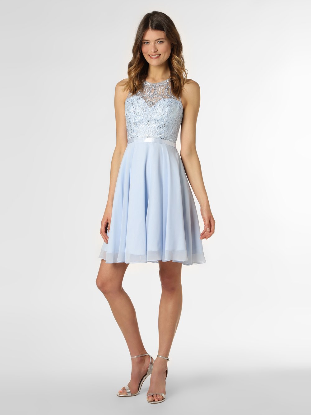 Obraz przedstawiający Luxuar Fashion Damska sukienka wieczorowa Kobiety Koronka niebieski jednolity, 42