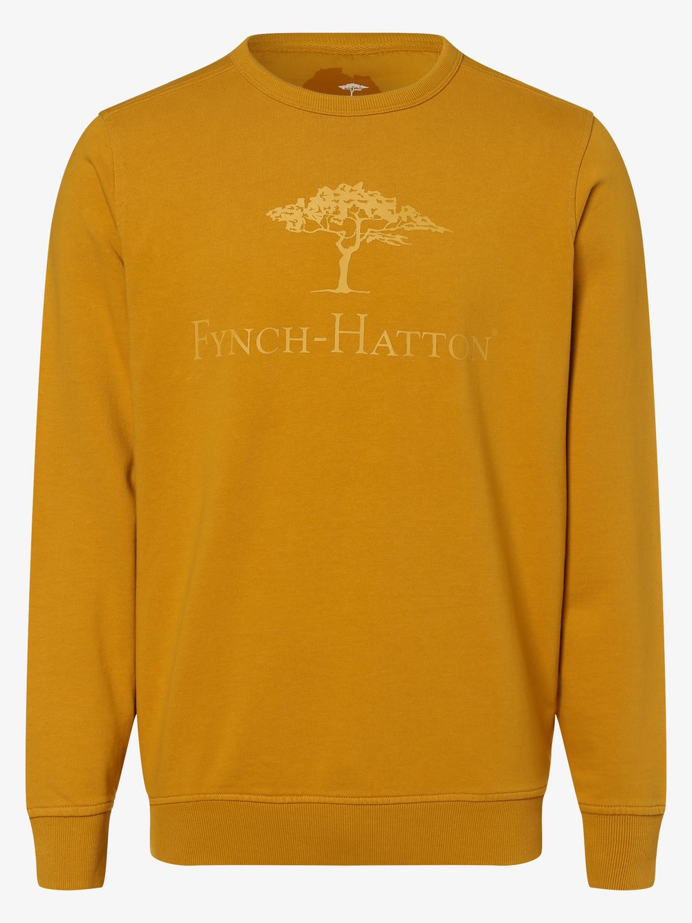 Fynch-Hatton - Męska bluza nierozpinana, żółty