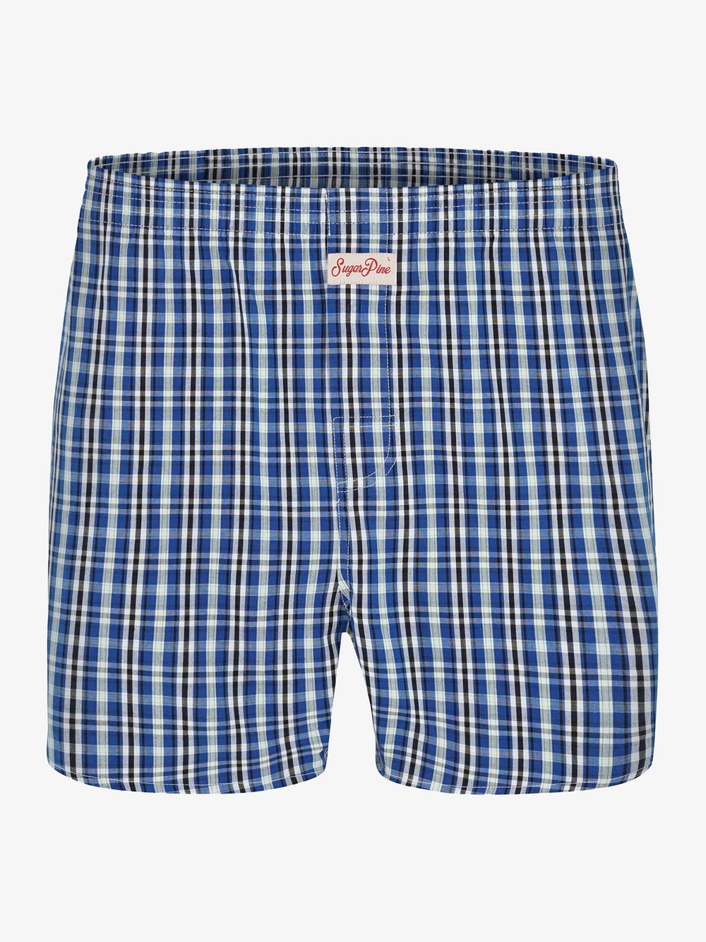 Sugar Pine Boxershorts  Herren Baumwolle blau kariert, S