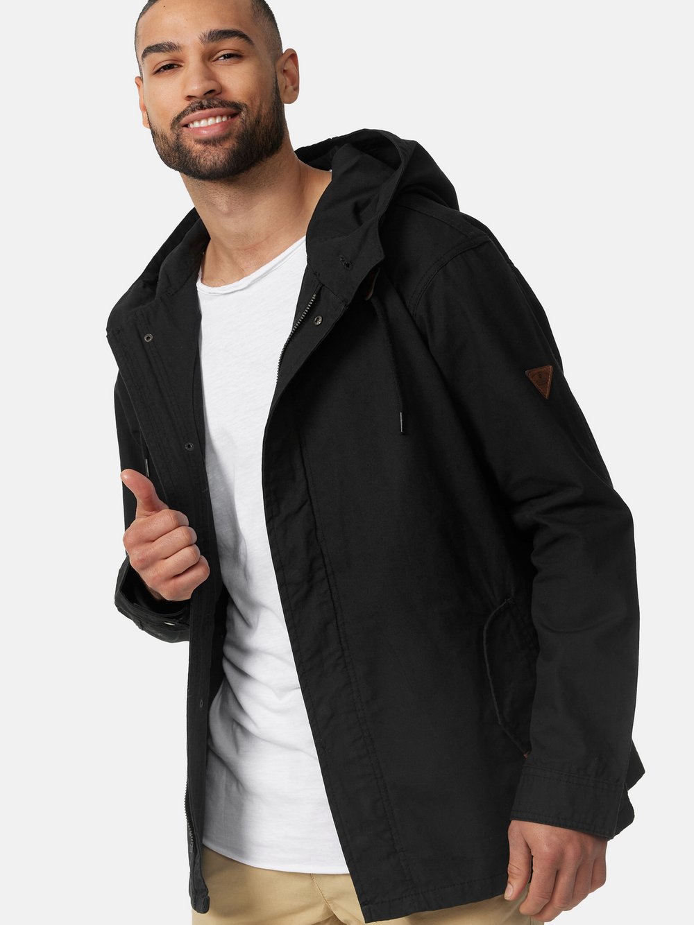 Indicode Jacke Herren Baumwolle schwarz, S