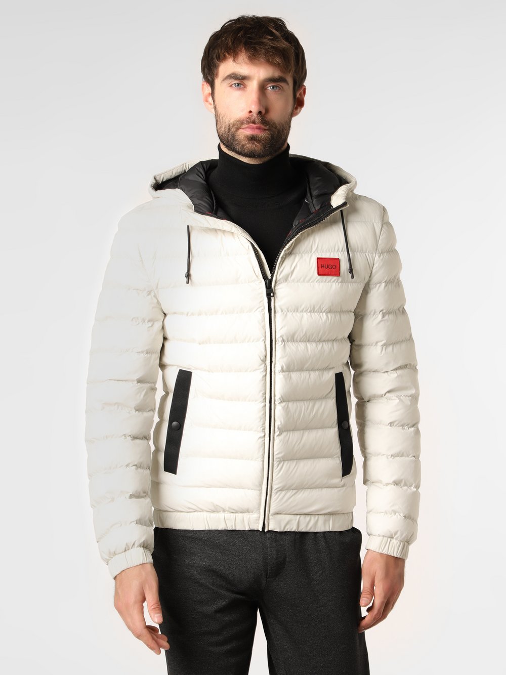 HUGO - Męska kurtka pikowana – Balin2141, biały