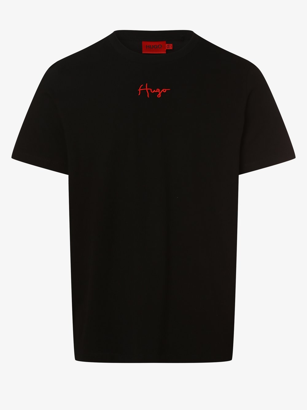 HUGO - T-shirt męski – Durned214, czarny