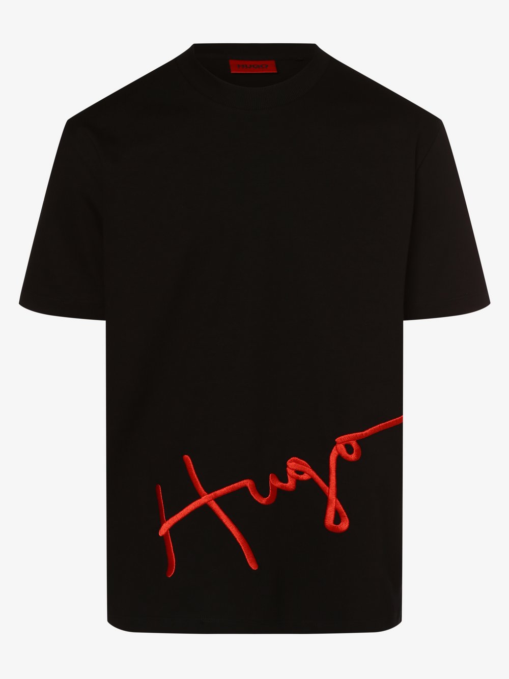 HUGO - T-shirt męski – Dresco, czarny