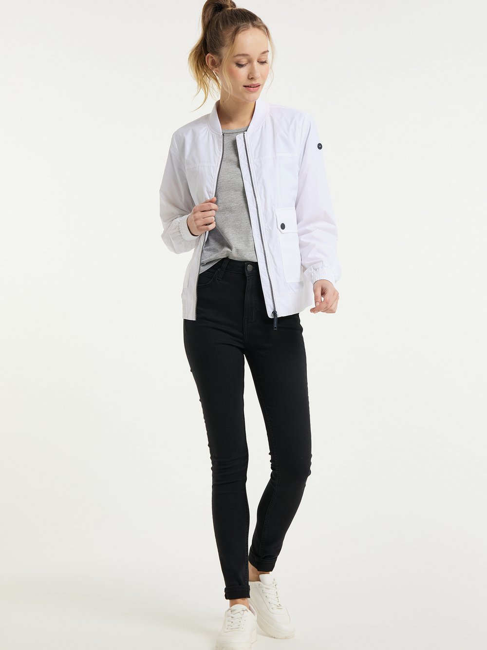 Dreimaster Blouson Damen weiß, L