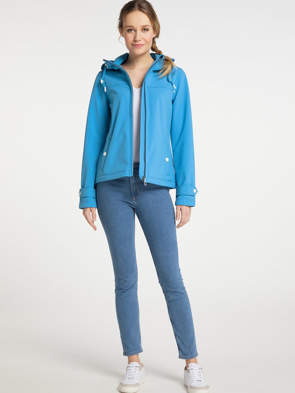 Dreimaster Softshelljacke Damen blau, L