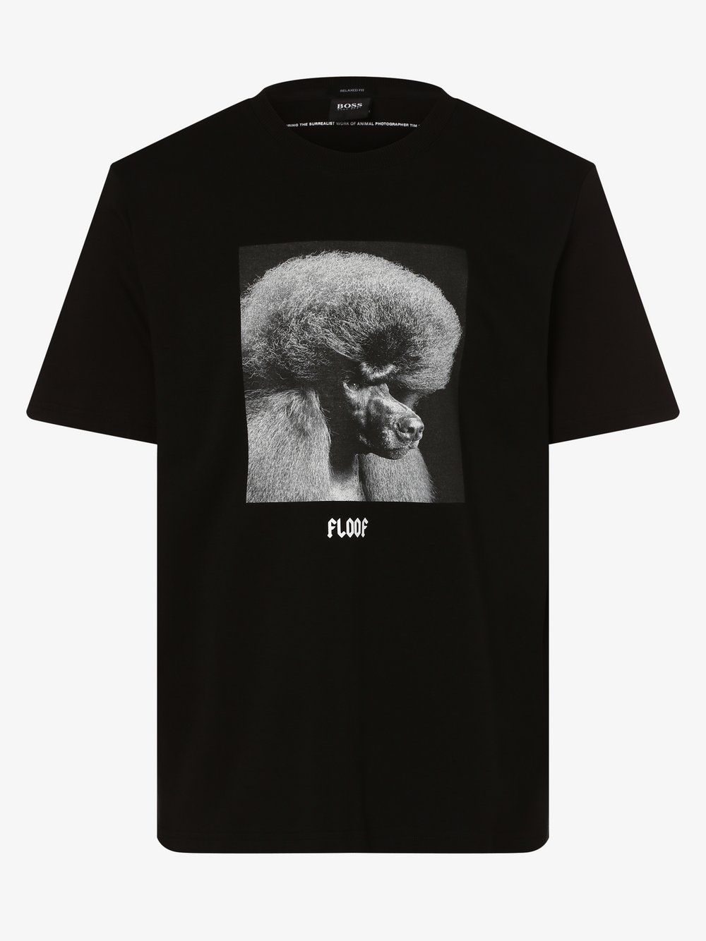 BOSS Casual - T-shirt męski – Tanimal, czarny