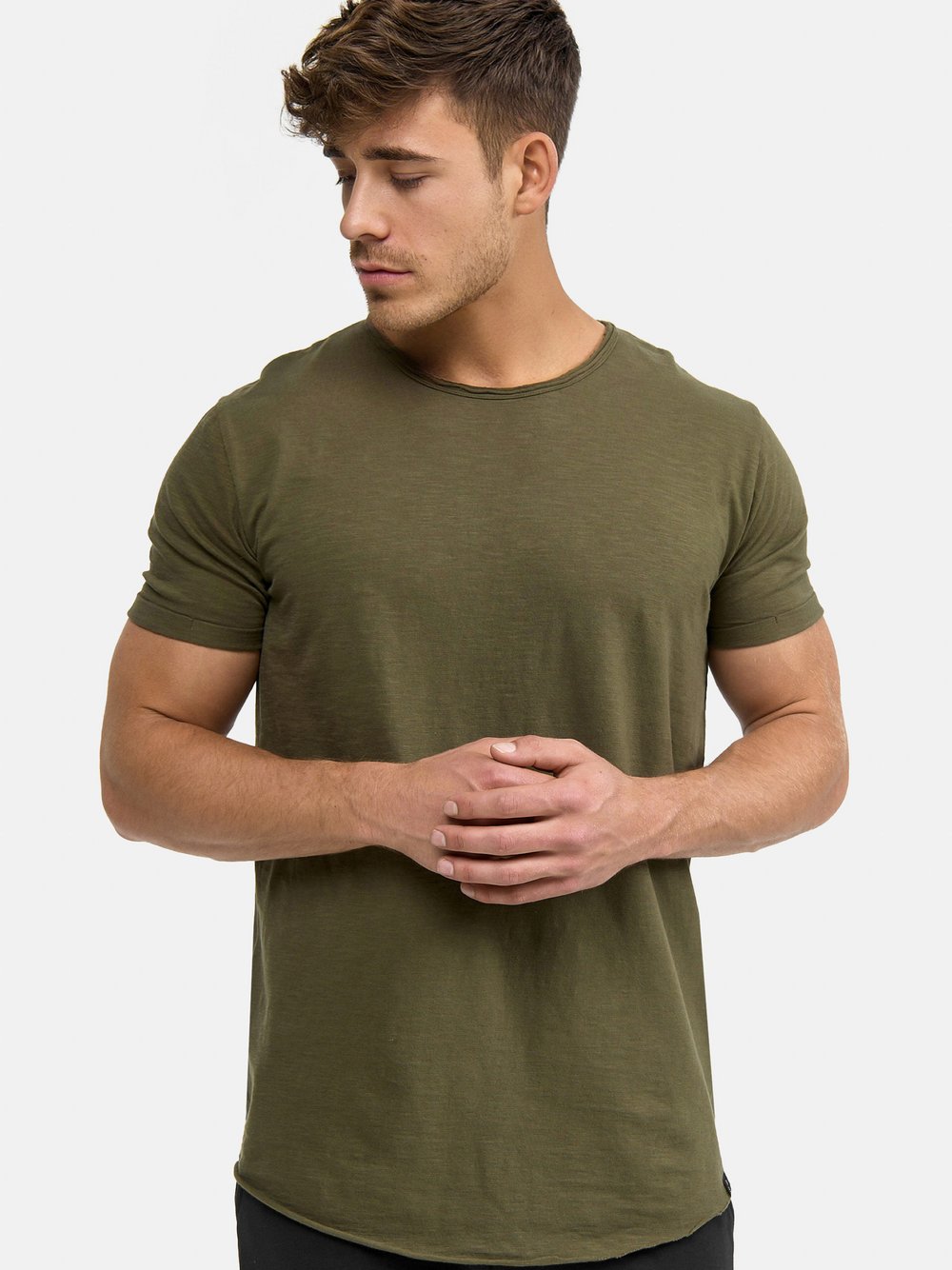 Indicode T-Shirt Herren Baumwolle grün, M
