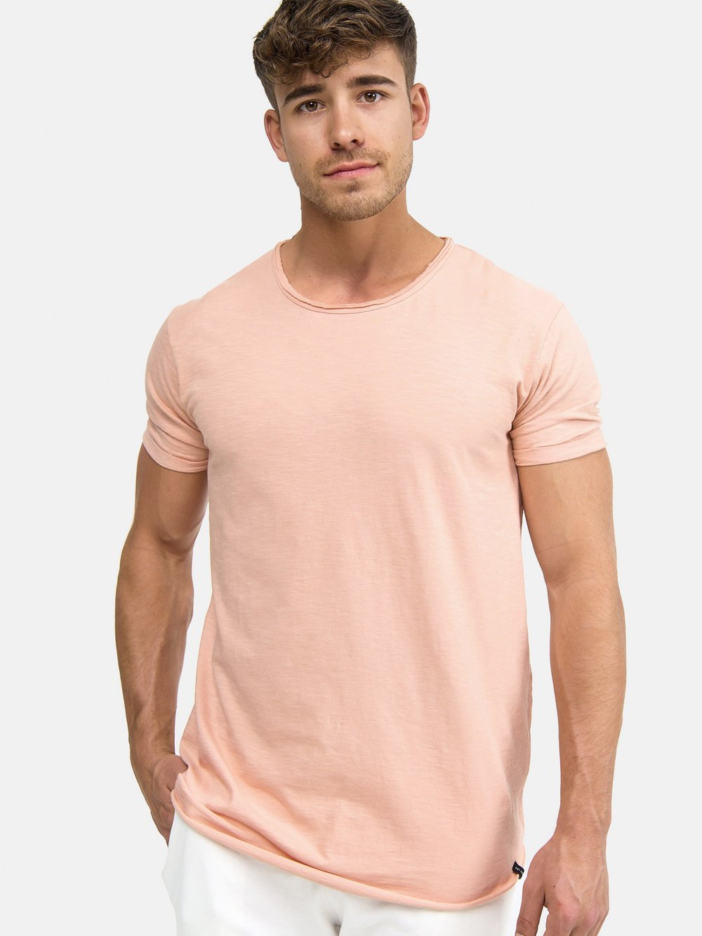 Indicode T-Shirt Herren Baumwolle rosa, S