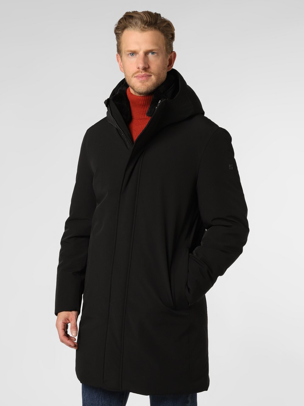 Cinque - Męski płaszcz funkcyjny – CIDawson, czarny