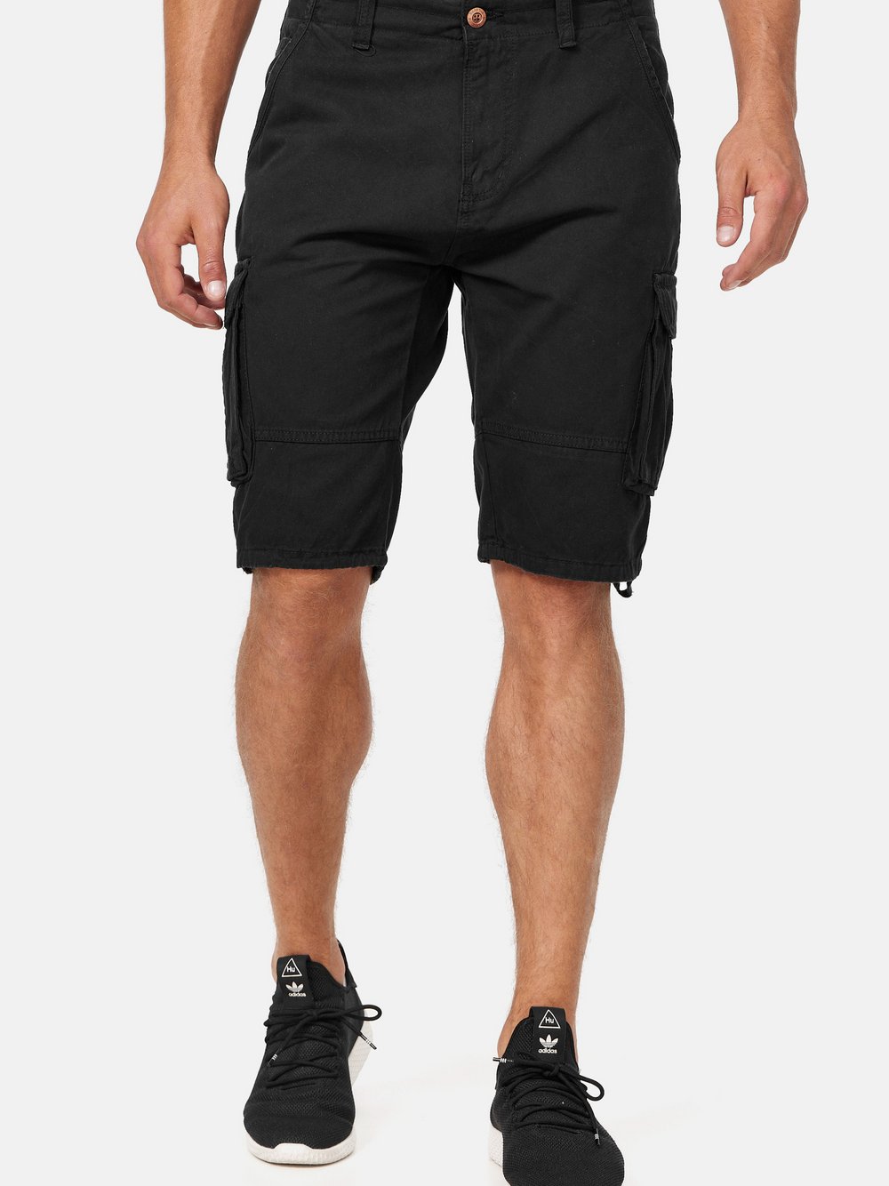 Indicode Shorts Cargo Herren Baumwolle schwarz, L