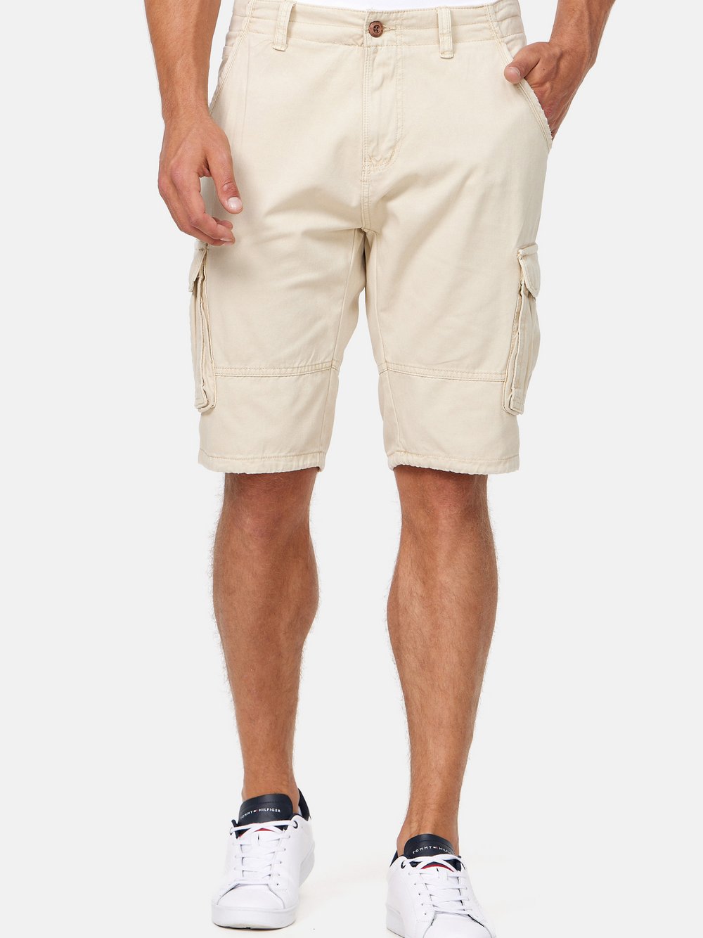 Indicode Shorts Cargo Herren Baumwolle beige, XXXL