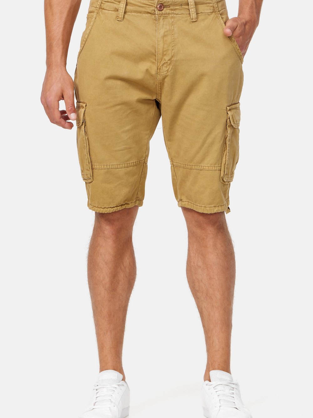 Indicode Shorts Cargo Herren Baumwolle braun, S