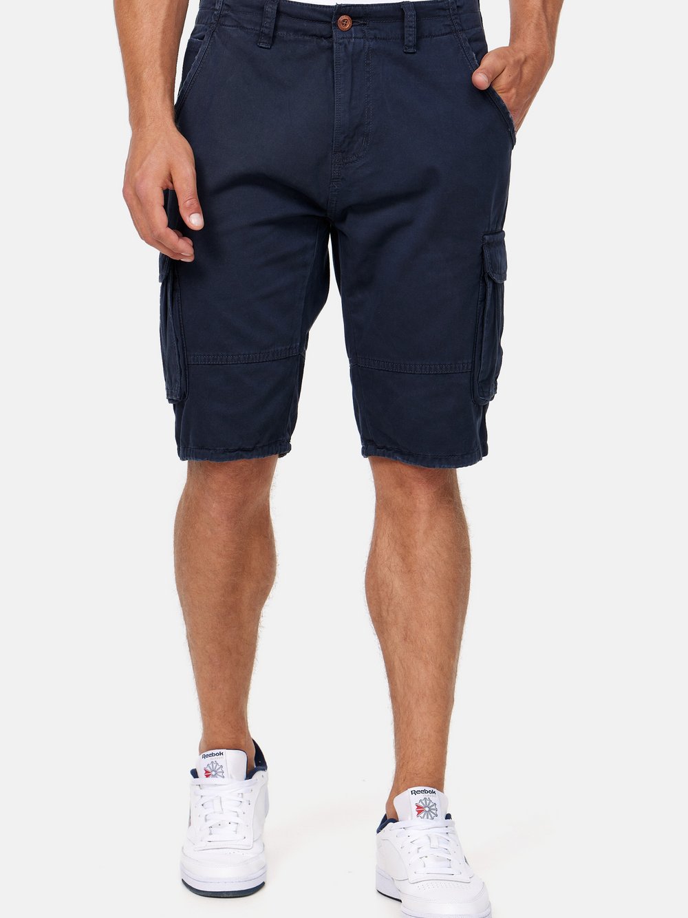 Indicode Shorts Cargo Herren Baumwolle blau, XXXL