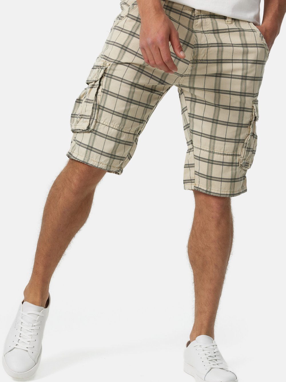 Indicode Shorts Cargo Herren Baumwolle beige, S