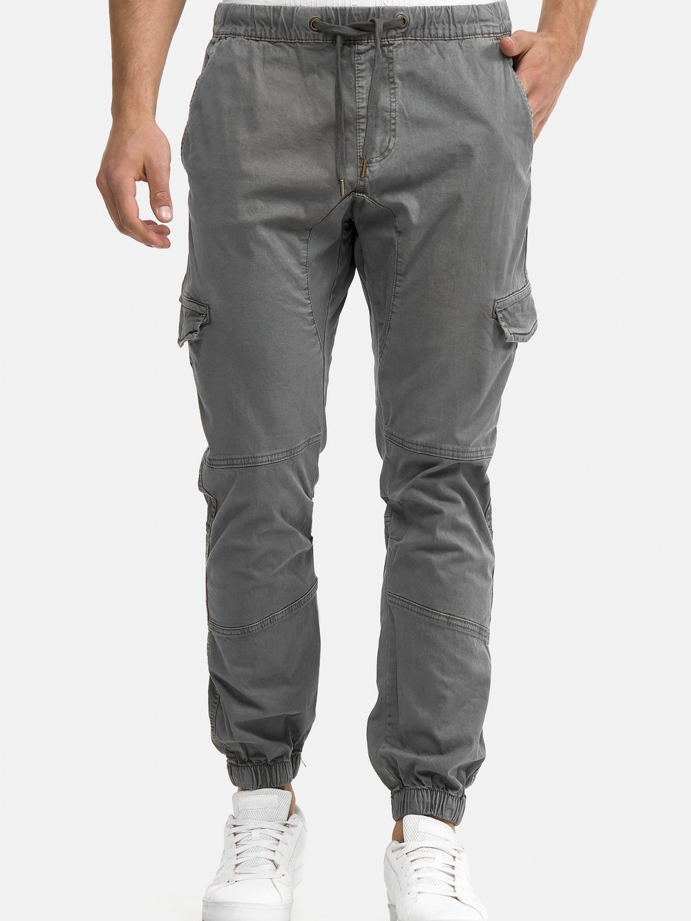 Indicode Cargohose Herren Baumwolle grau, XXL
