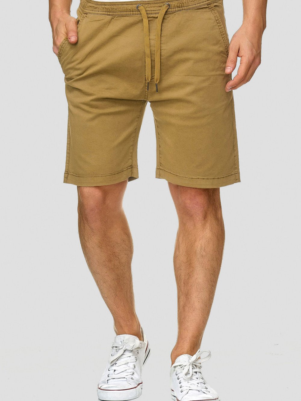 Indicode Shorts Chino Herren Baumwolle braun, M