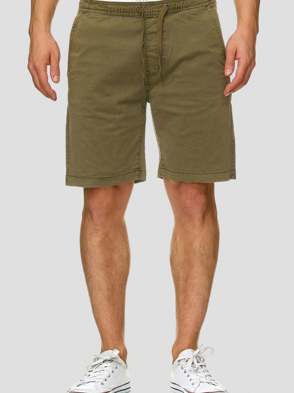 Indicode Shorts Chino Herren Baumwolle grün, XXXL