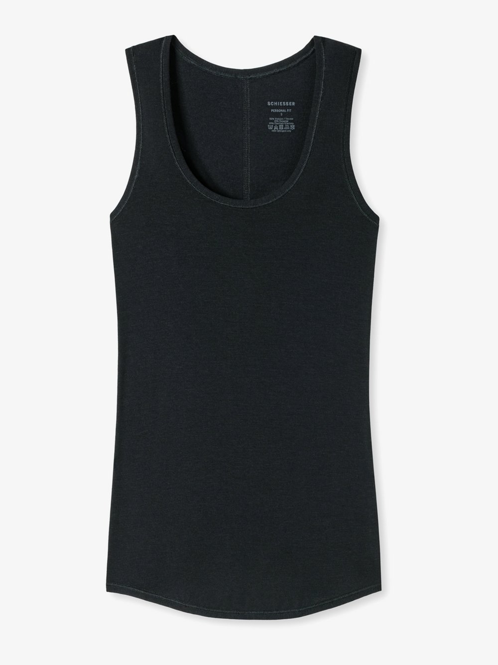 Schiesser Tanktop  Damen Jersey schwarz, XXXL