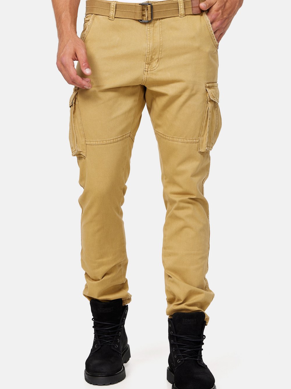 Indicode Cargohose Herren Baumwolle braun, L