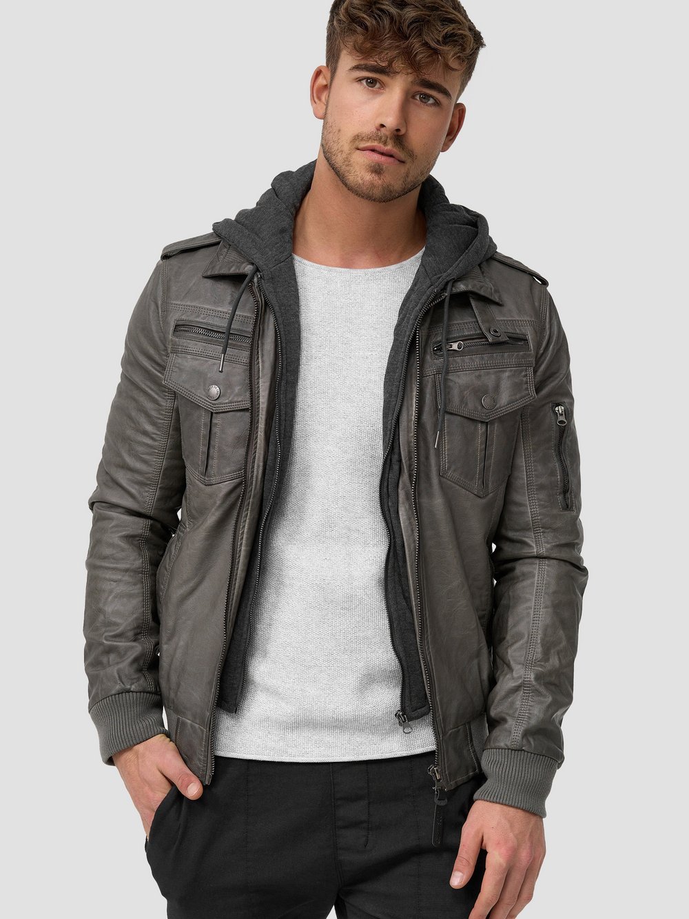 Indicode Übergangsjacke Herren grau, XL