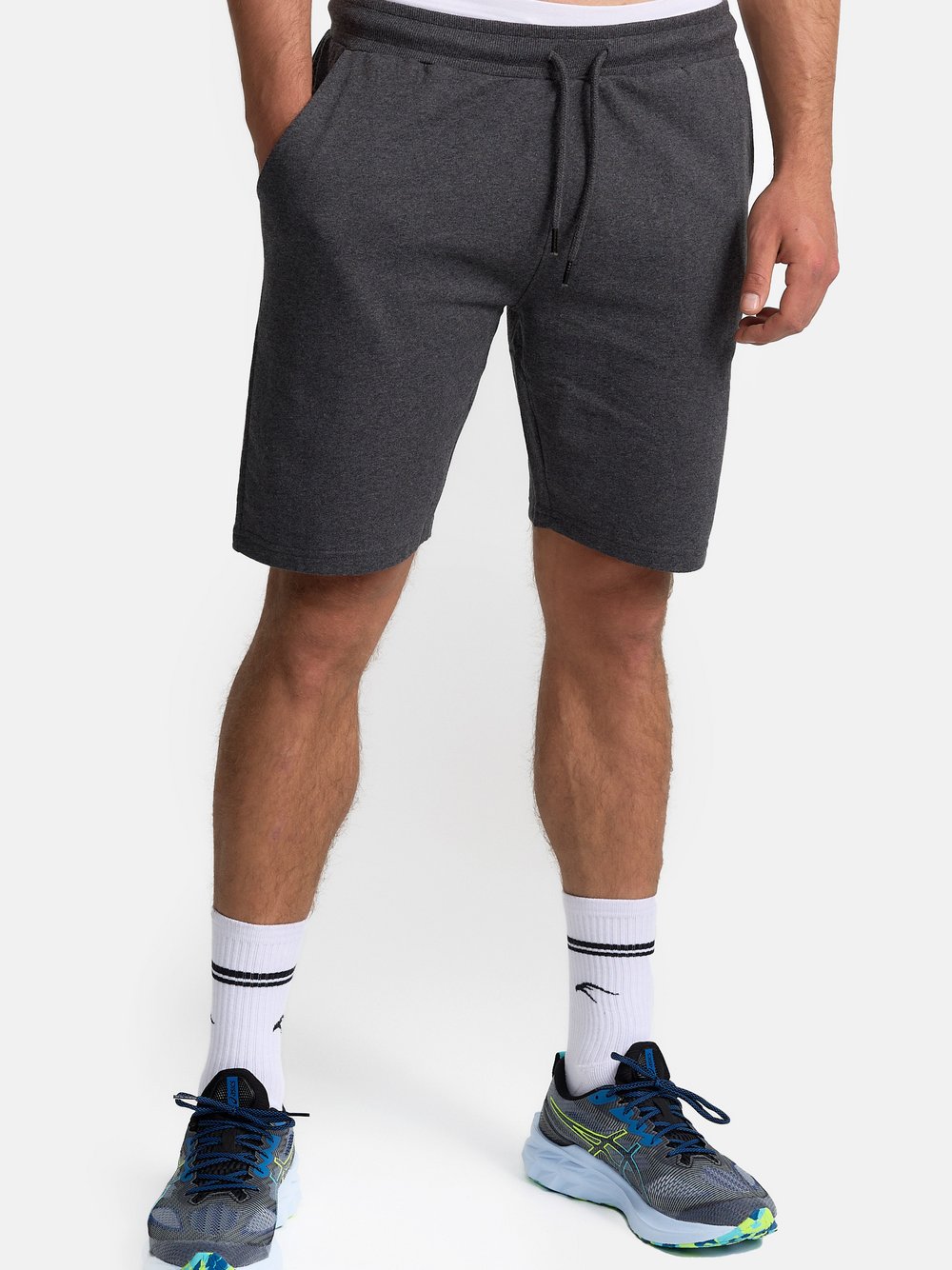 Indicode Shorts Sweat Herren Baumwolle grau, XXL