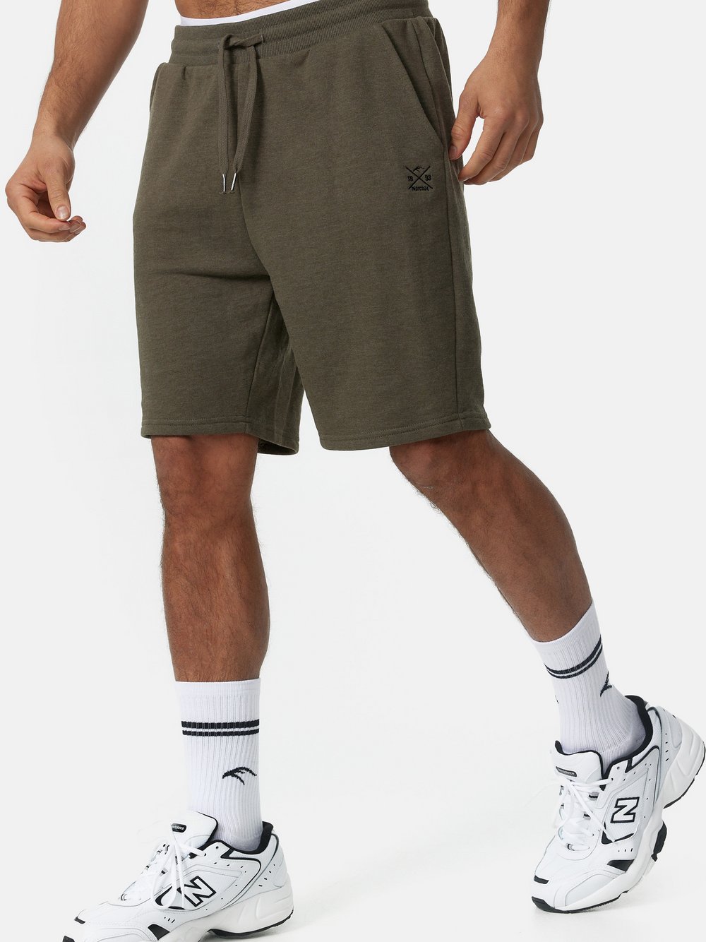 Indicode Shorts Sweat Herren Baumwolle grün, XXL