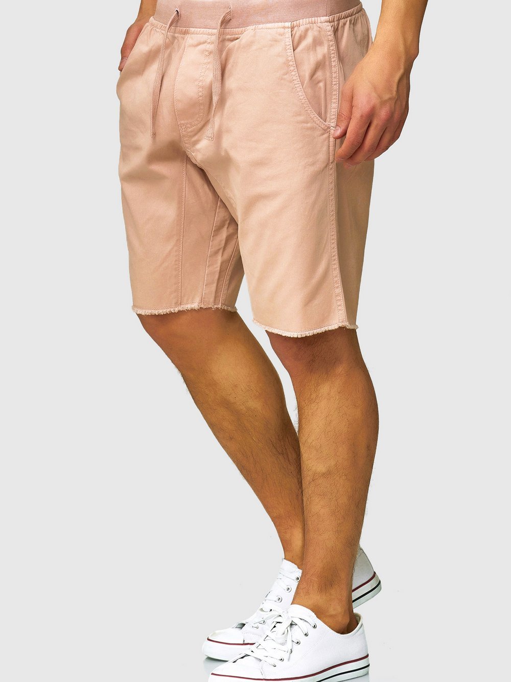 Indicode Shorts Chino Herren Baumwolle rosa, XXL