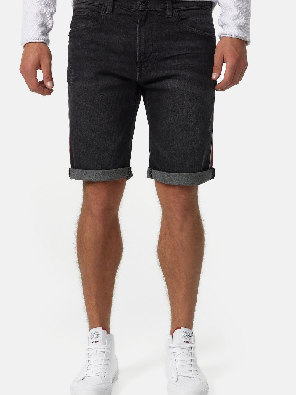 Indicode Shorts Jeans Herren Baumwolle schwarz, S