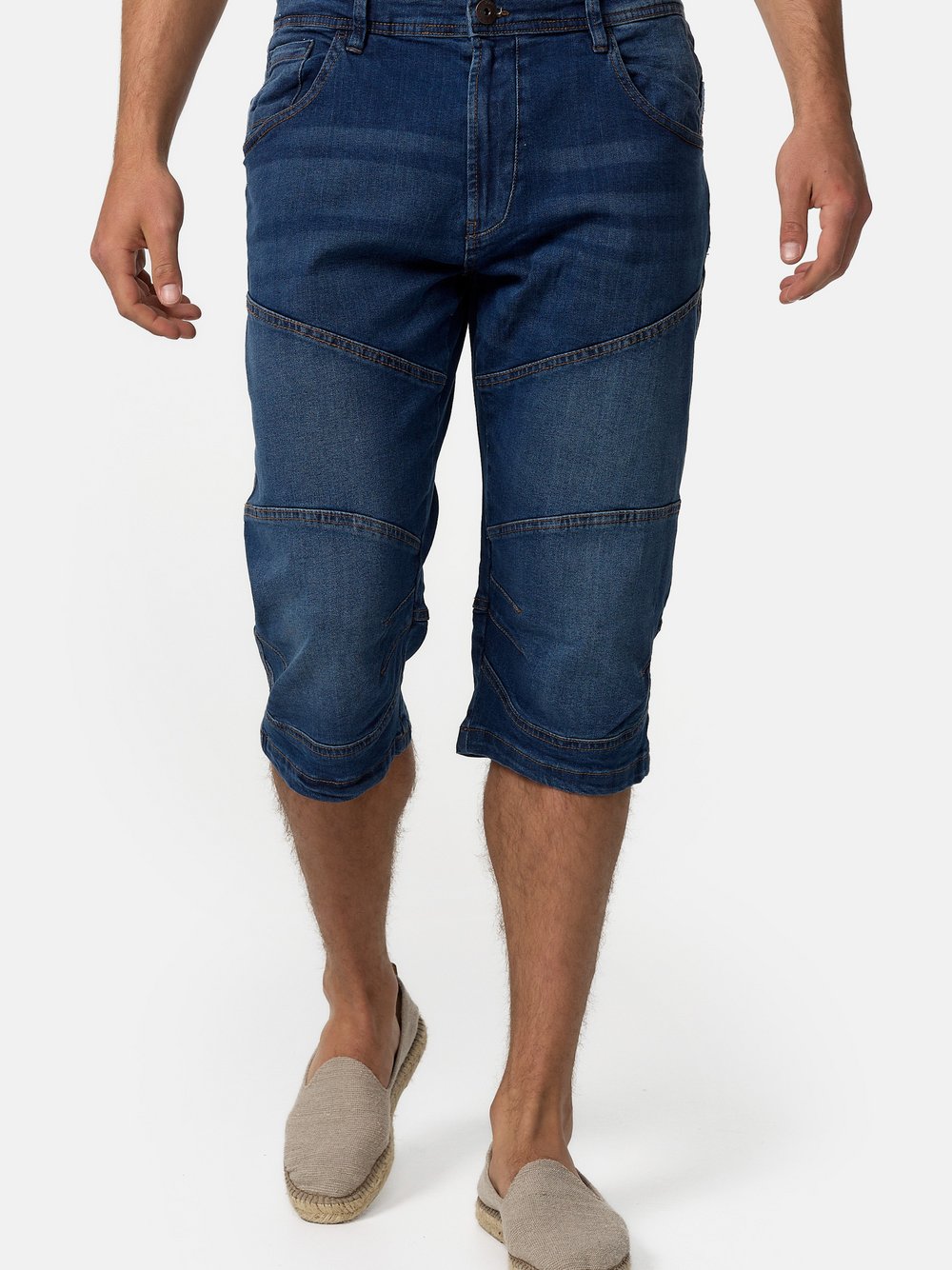 Indicode Shorts Jeans Herren Baumwolle blau, S