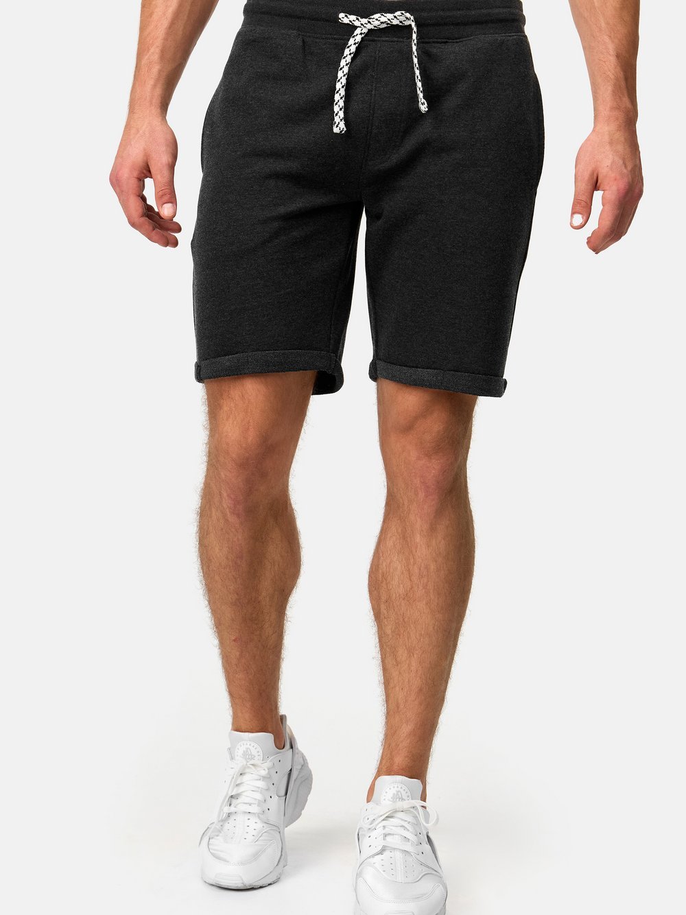 Indicode Shorts Sweat Herren Baumwolle schwarz, XXL