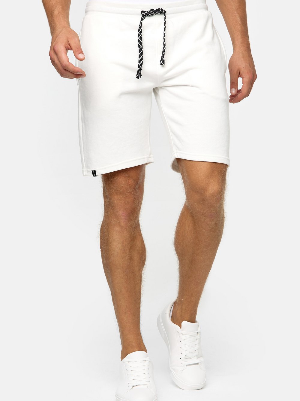 Indicode Shorts Sweat Herren Baumwolle weiß, L